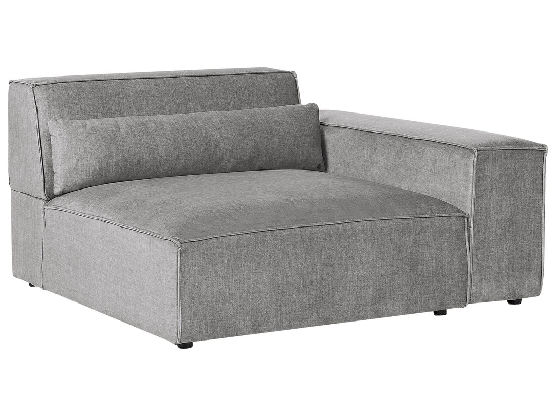 Hellnar Right Hand 2 Seater Modular Fabric Corner Sofa with Ottoman Grey