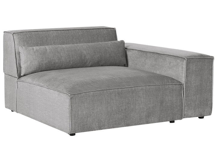 Hellnar Right Hand 2 Seater Modular Fabric Corner Sofa with Ottoman Grey
