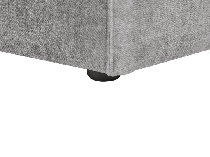Hellnar Right Hand 2 Seater Modular Fabric Corner Sofa with Ottoman Grey