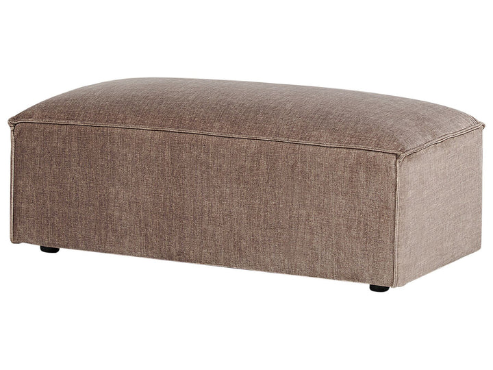 Hellnar Right Hand 2 Seater Modular Fabric Corner Sofa with Ottoman Brown