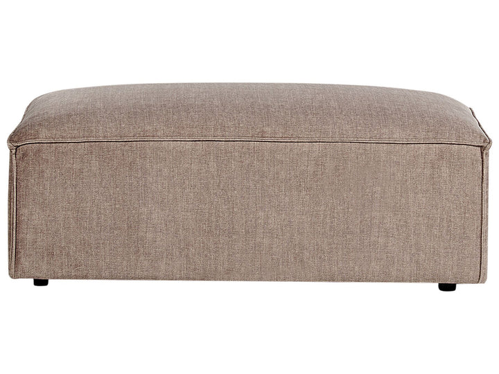 Hellnar Right Hand 2 Seater Modular Fabric Corner Sofa with Ottoman Brown