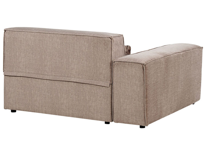 Hellnar Right Hand 2 Seater Modular Fabric Corner Sofa with Ottoman Brown