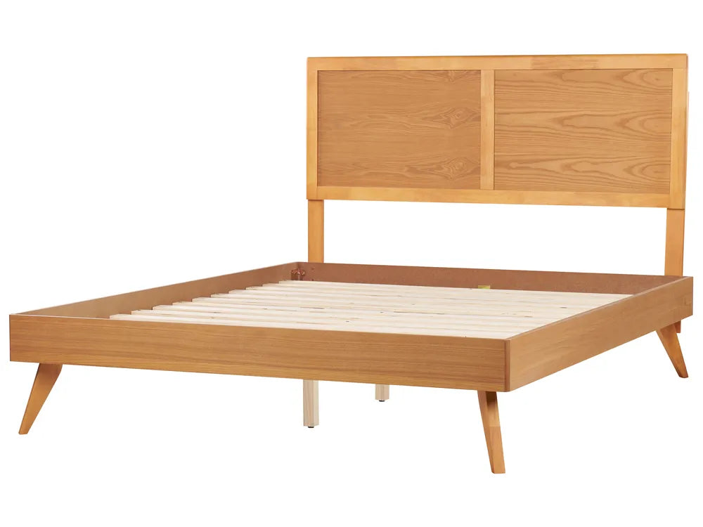 Bed 160 x 200 cm (EU King Size) Natural Ash Wood Dyl