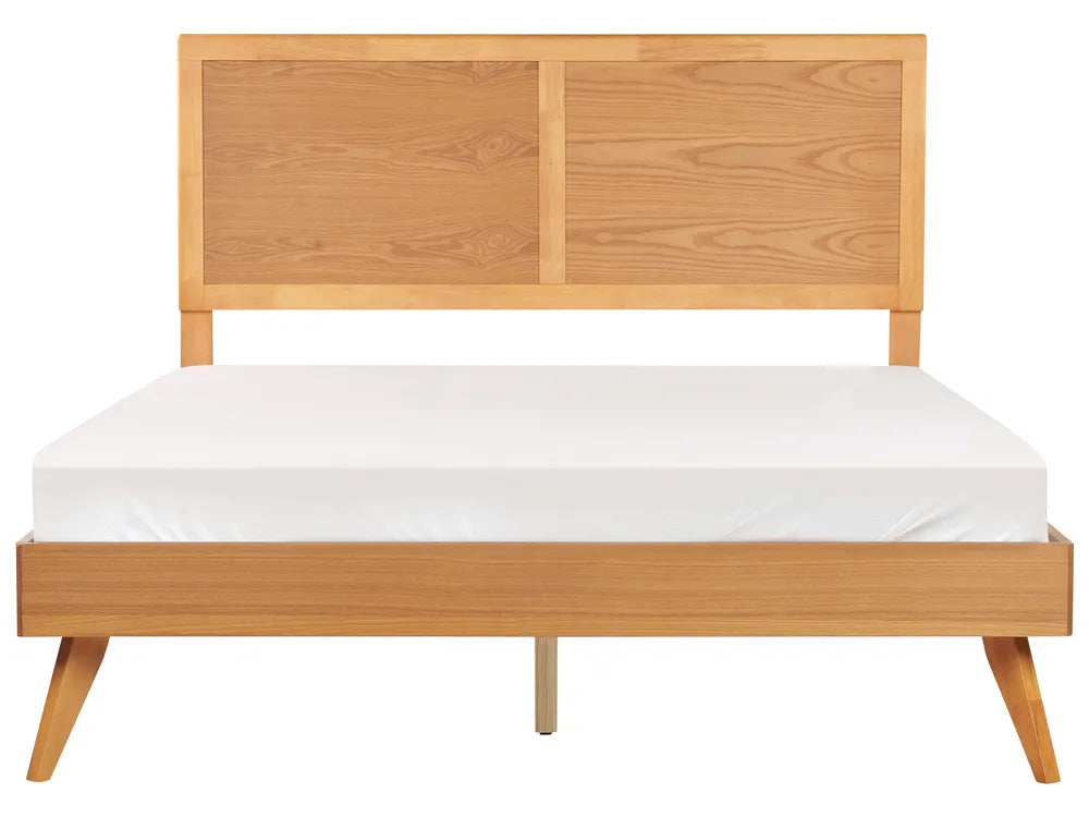 Bed 160 x 200 cm (EU King Size) Natural Ash Wood Dyl