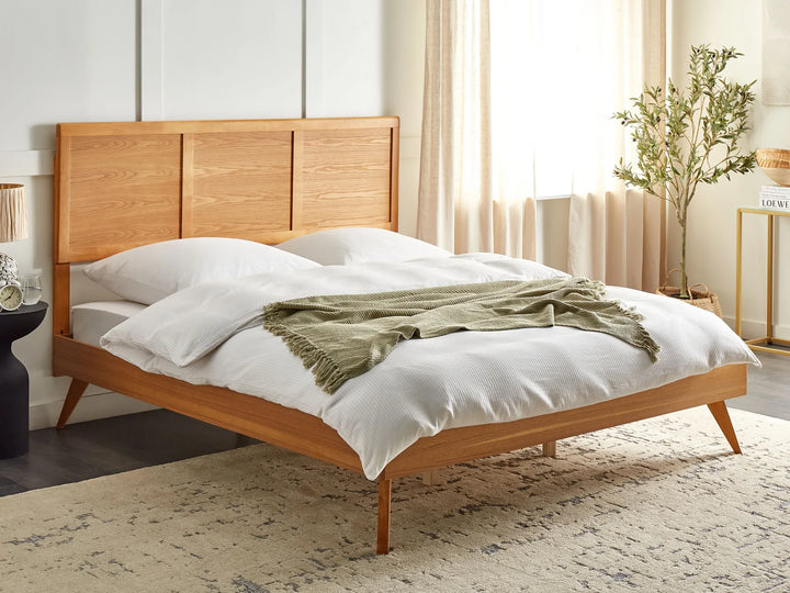 Bed 180 x 200 cm (EU Super King) Natural Ash Wood Dyl