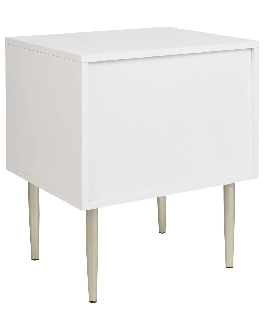 2 Drawer Bedside Table White Yuri