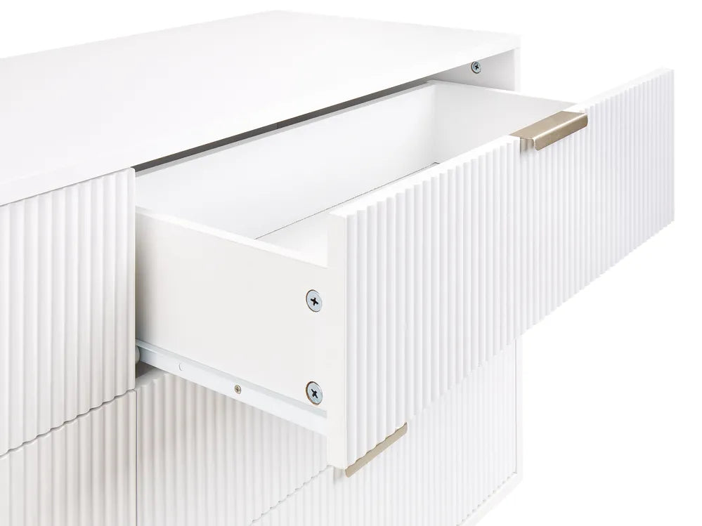 6 Drawer Chest White Functional and Capacious Fervor