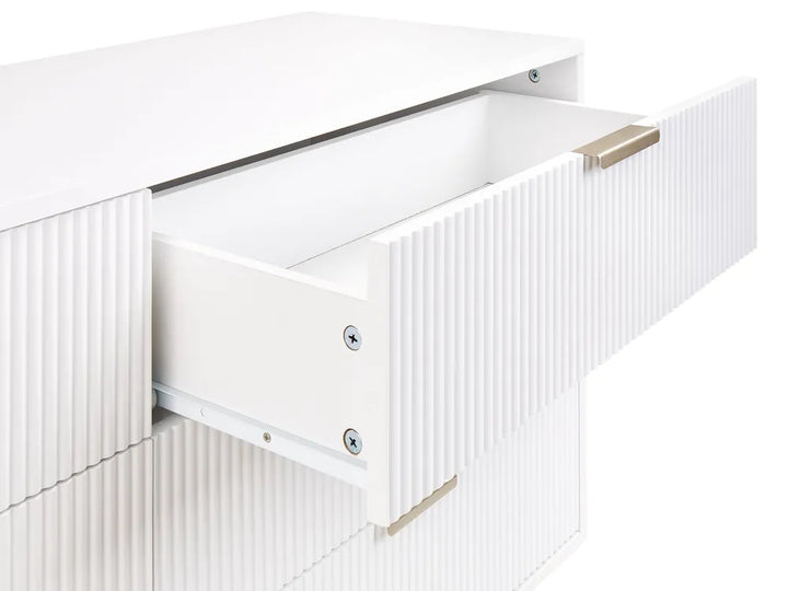 6 Drawer Chest White Functional and Capacious Fervor