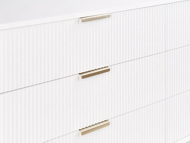 6 Drawer Chest White Functional and Capacious Fervor