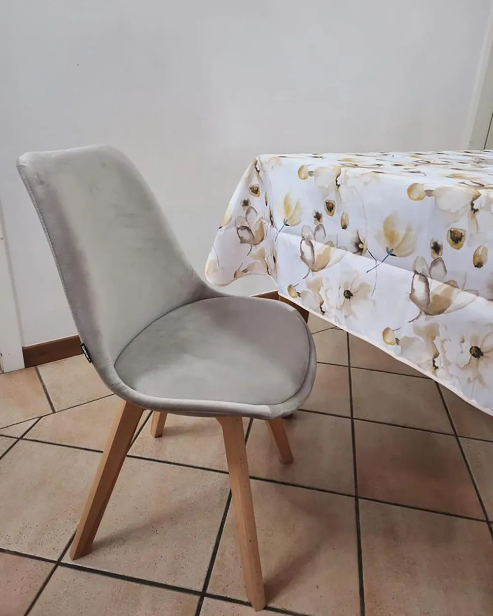 Set of 2 Dining Chairs Velvet Taupe Jasper II