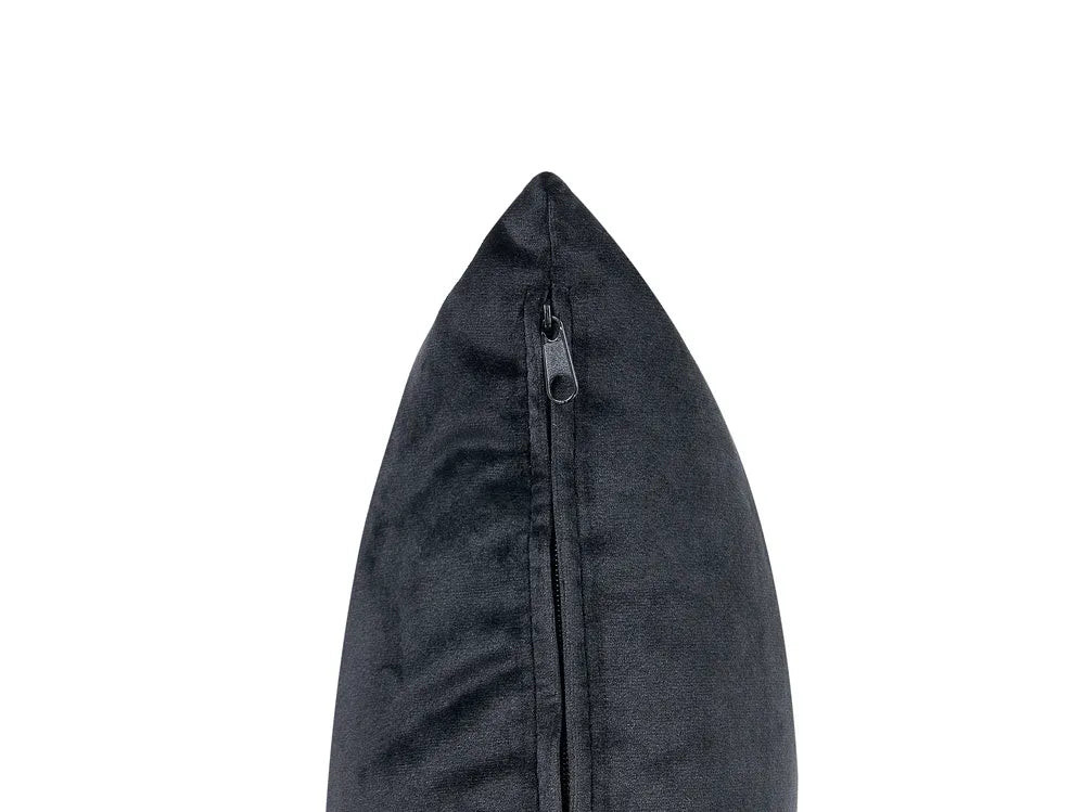 Left-Hand Chaise Lounge Velvet Black with Storage Harriet