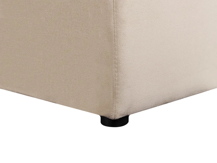 Waterbed with Storage Bench Velvet 180 x 200 cm (EU Super King) Beige Angel