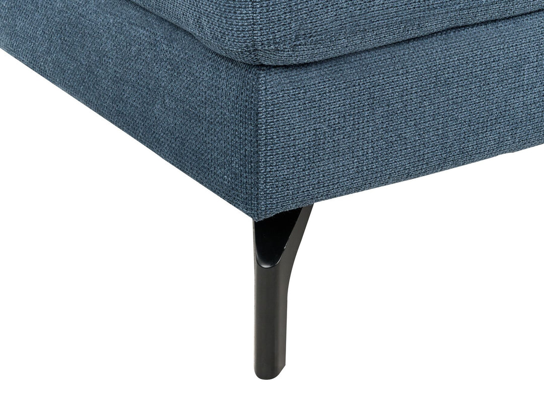 Glosli Right Hand Fabric Corner Sofa Blue
