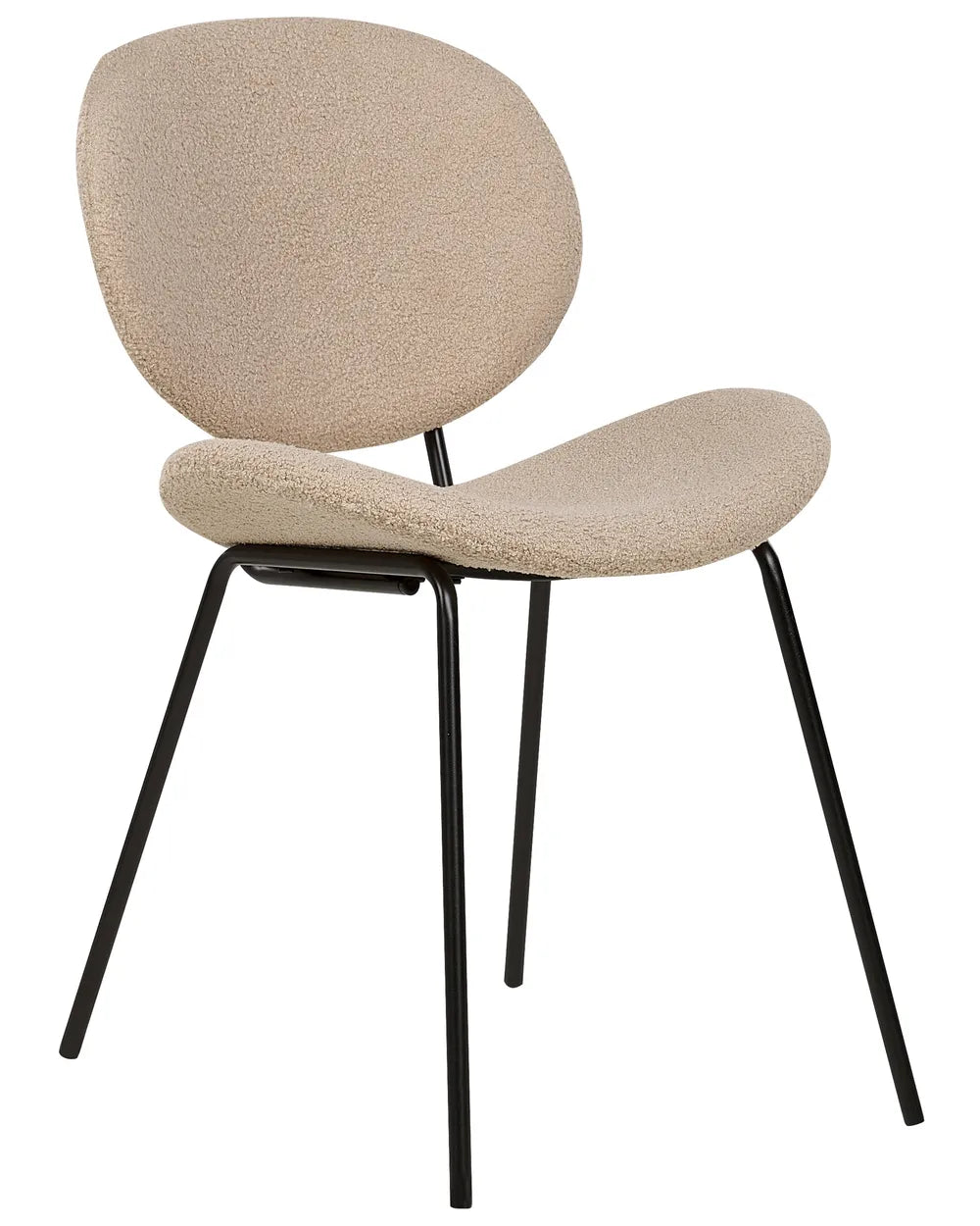 Set of 2 Dining Chairs Boucle Taupe Isabela