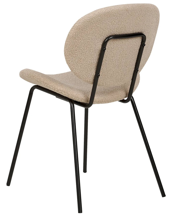Set of 2 Dining Chairs Boucle Taupe Isabela