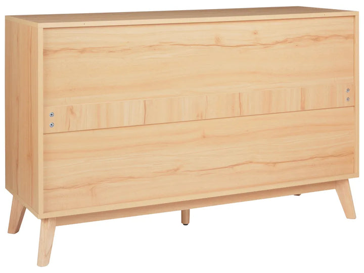 6 Drawer Chest Light Brown Stable and Durable Borough