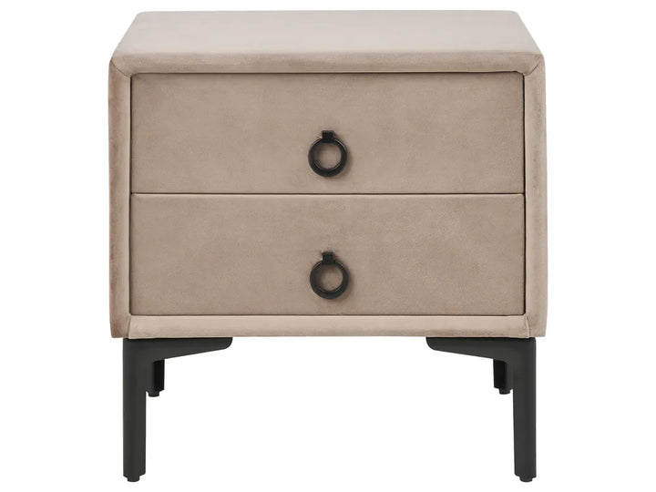 Bedroom Set Velvet 160 x 200 cm (EU King Size) Taupe Ellane