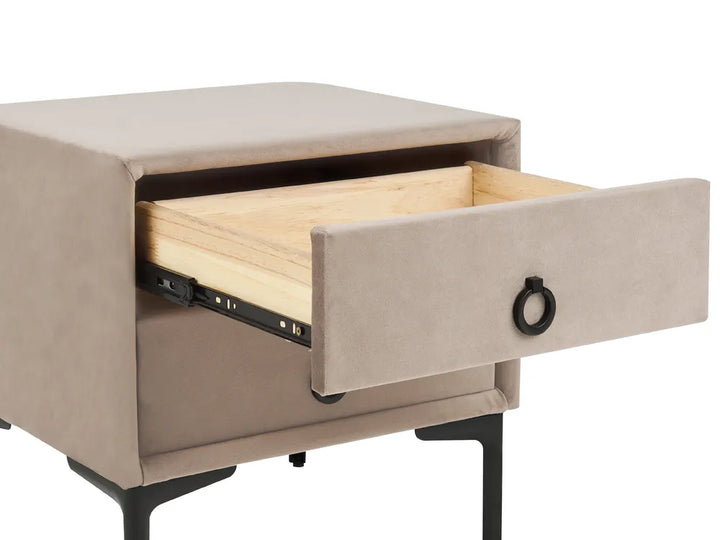 Bedroom Set Velvet 160 x 200 cm (EU King Size) Taupe Ellane