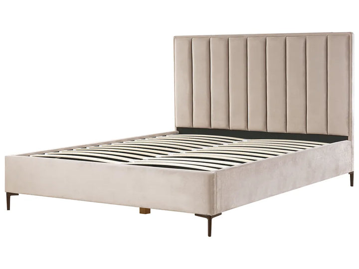 Bedroom Set Velvet 180 x 200 cm (EU Super King) Taupe Ellane