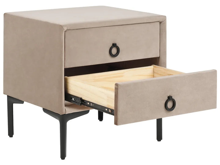 Bedroom Set Velvet 180 x 200 cm (EU Super King) Taupe Ellane