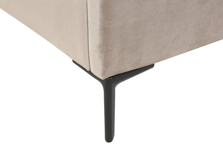 Bedroom Set Velvet 180 x 200 cm (EU Super King) Taupe Ellane