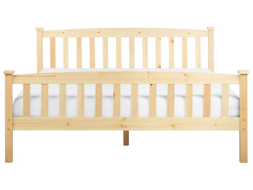 Bed Pine Wood 160 x 200 cm (EU King Size) Light Brown Marie