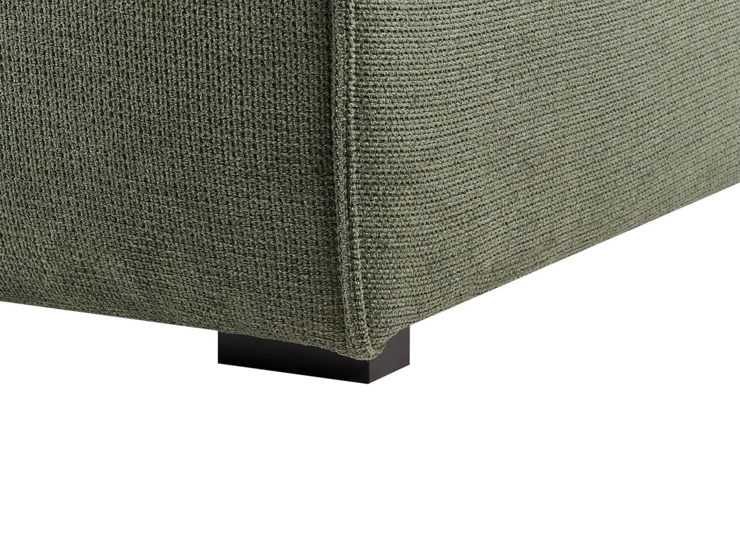 Dolva Left Hand Chenille Corner Sofa Dark Green