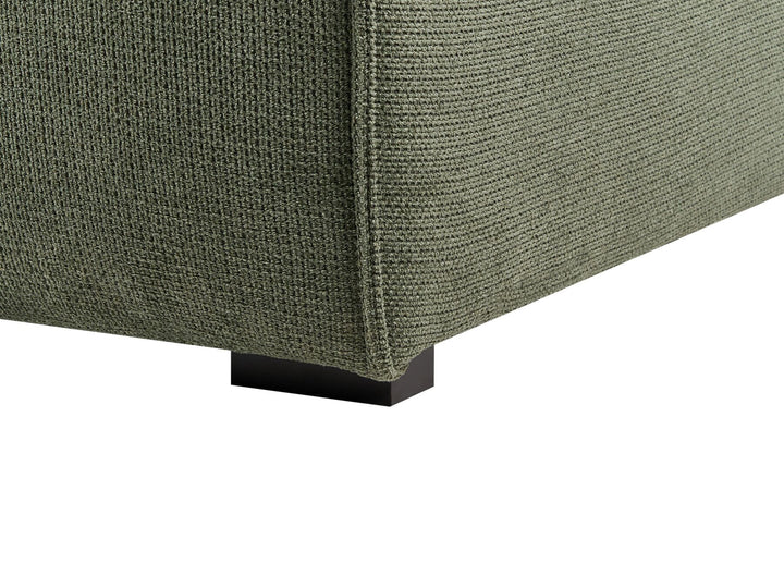 Dolva Left Hand Chenille Corner Sofa Dark Green
