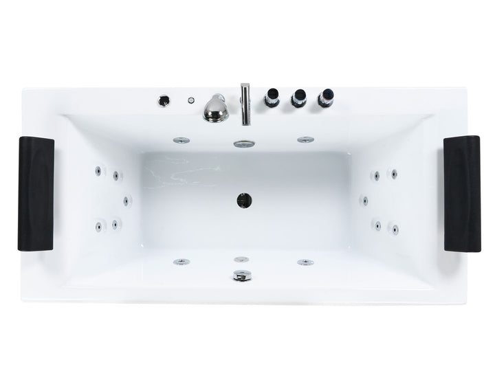 Whirlpool Bath with LED 1720 x 830 mm White Montego