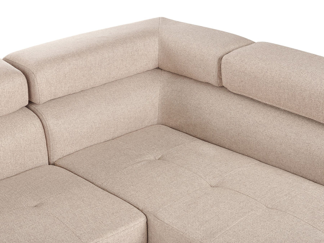 Norrea Left Hand Corner Fabric Sofa Beige