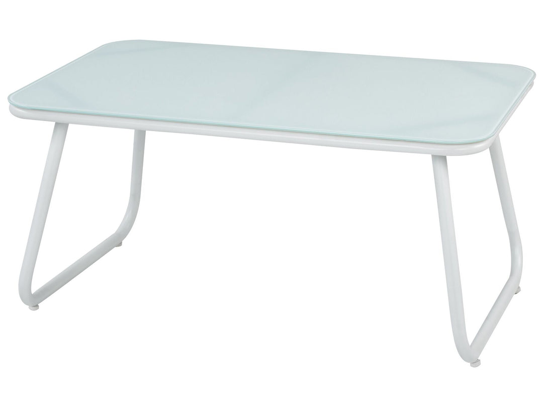 Pomonte Garden Lounge Set with Table 4 Seater Metal White
