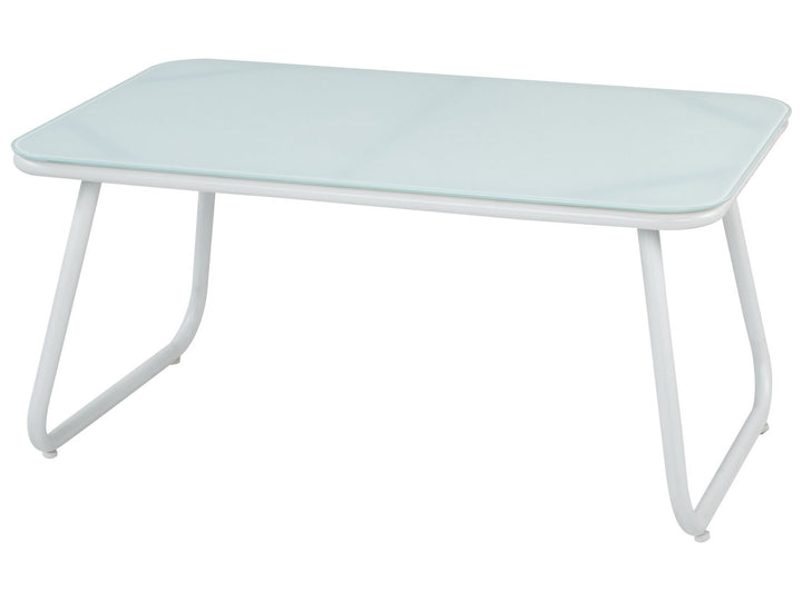 Pomonte Garden Lounge Set with Table 4 Seater Metal White
