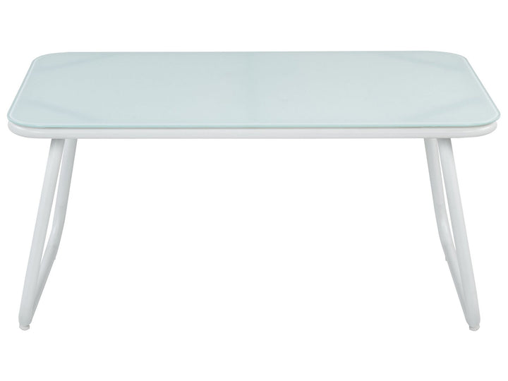 Pomonte Garden Lounge Set with Table 4 Seater Metal White