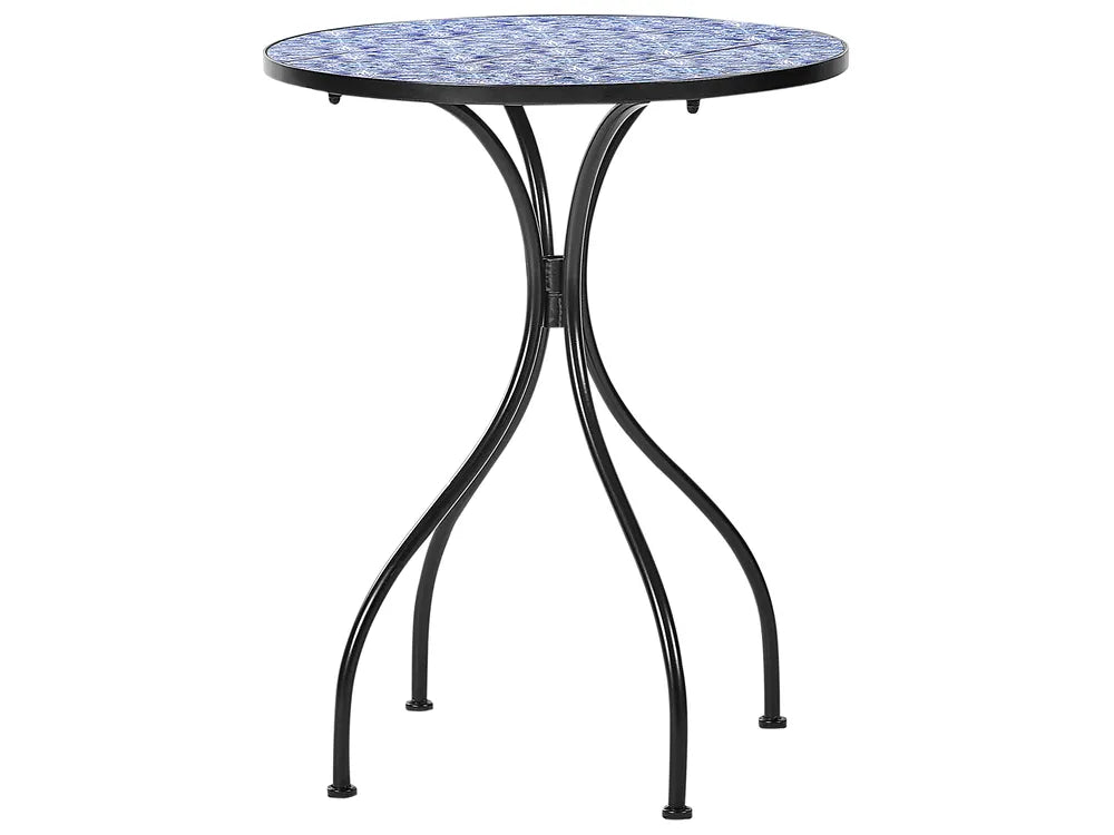 Bistro Set Folding Metal Black Blair