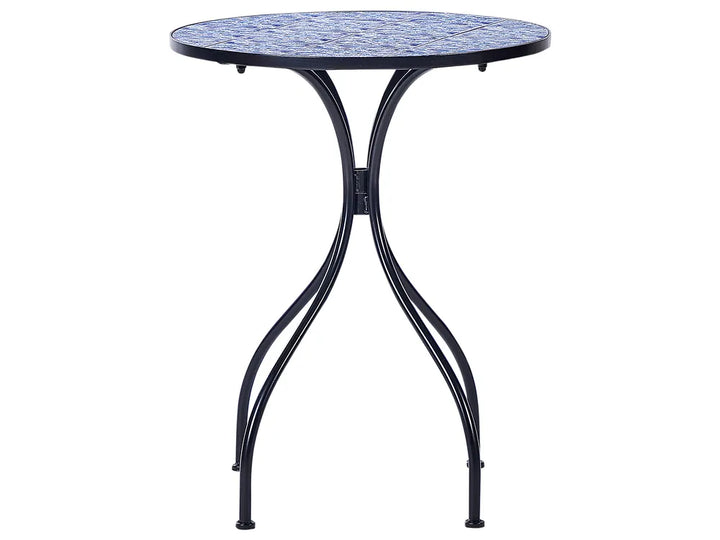 Bistro Set Folding Metal Black Blair