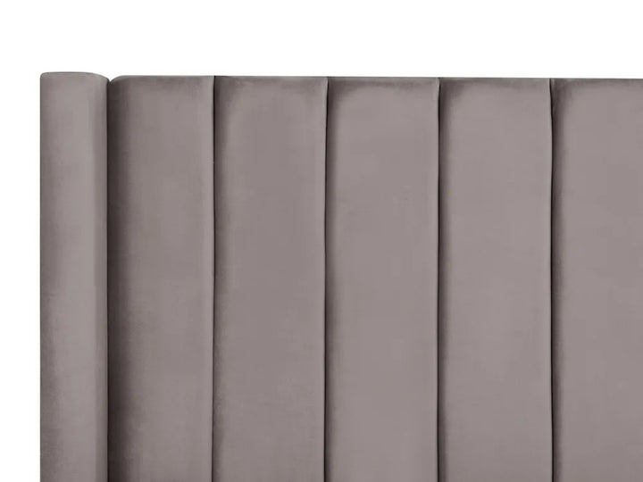 Bed with Storage Bench Velvet 140 x 200 cm (EU Double) Grey Angel