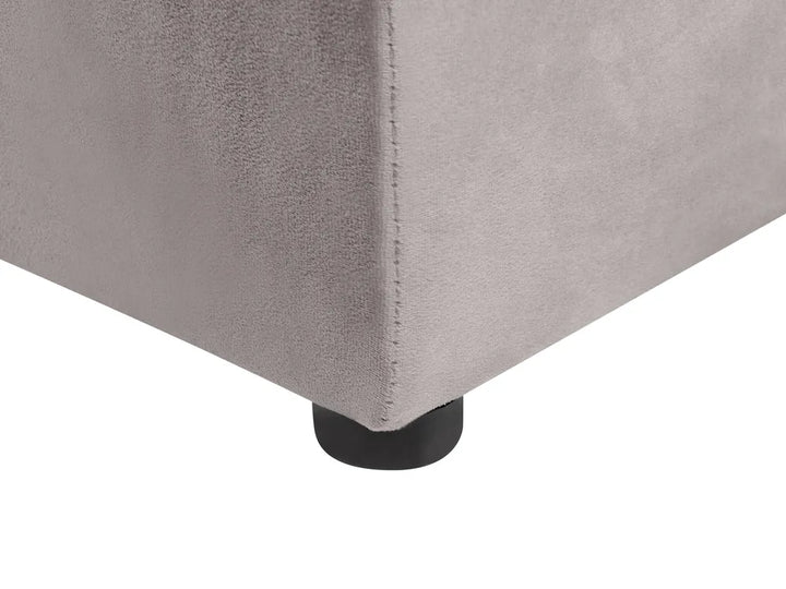 Bed with Storage Bench Velvet 140 x 200 cm (EU Double) Grey Angel