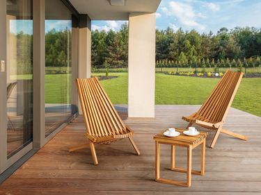 Bellano Garden Dining Set with Benches 4 Seater Acacia Wood Brown