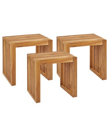 Bellano Garden Dining Set with Benches 4 Seater Acacia Wood Brown