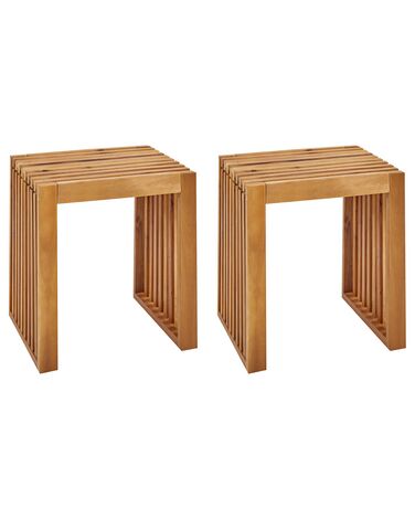 Bellano Garden Dining Set with Benches 4 Seater Acacia Wood Brown