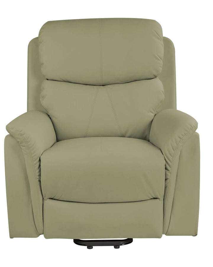 Electric Recliner Chair with Massage Faux Leather Green Hayler