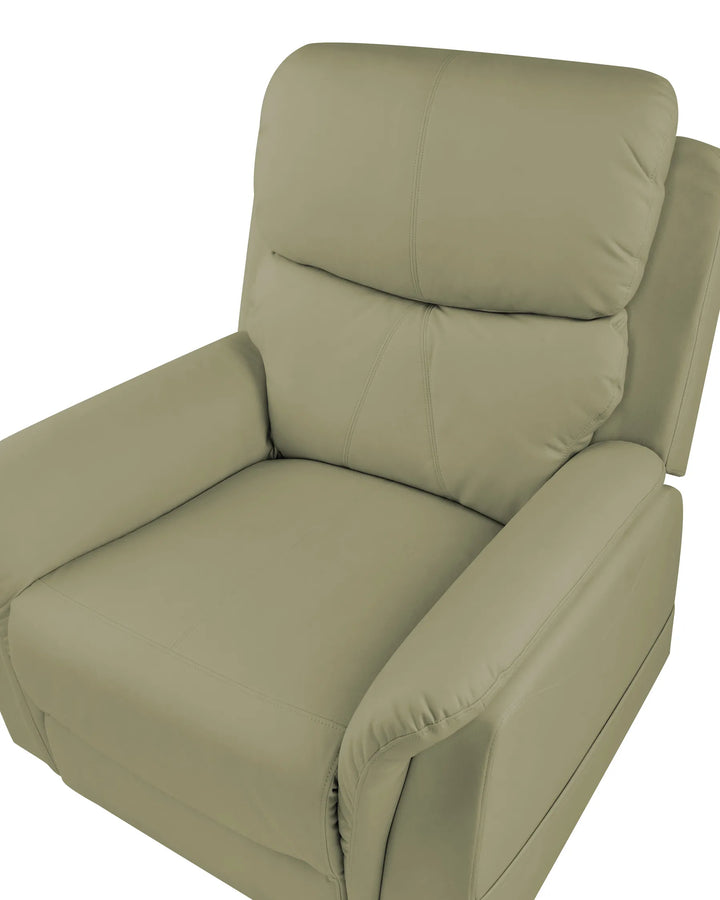 Electric Recliner Chair with Massage Faux Leather Green Hayler