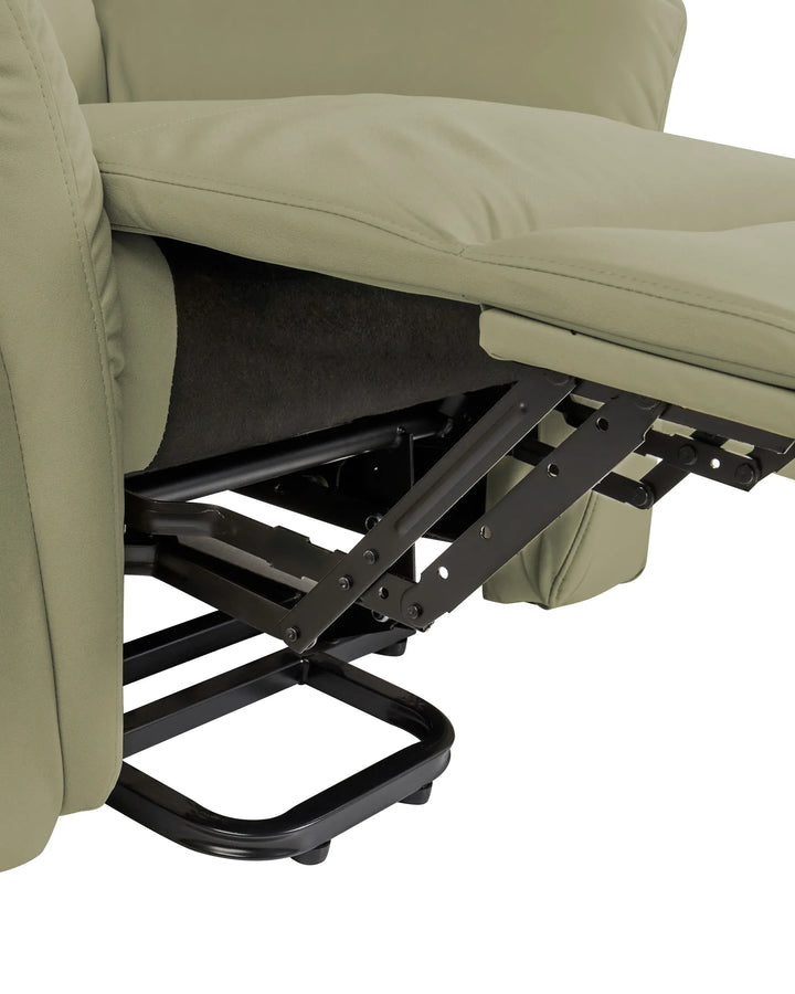 Electric Recliner Chair with Massage Faux Leather Green Hayler