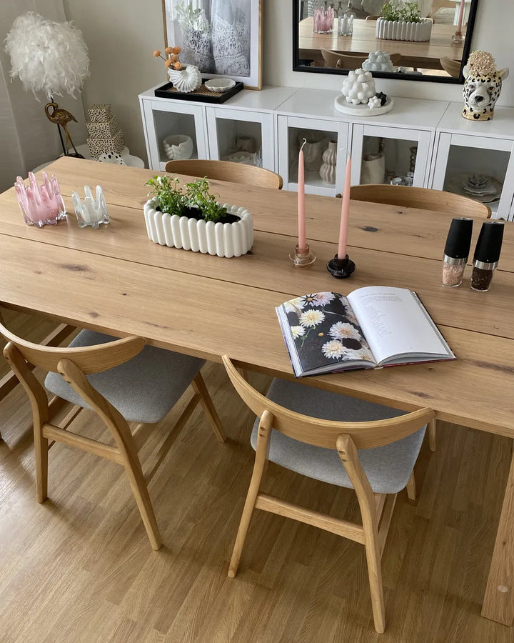 Set of 2 Dining Chairs Wood Light Brown/ Grey Ana