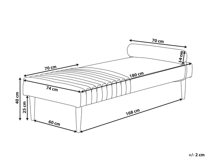Chaise Longue Fabric Green Mhelza