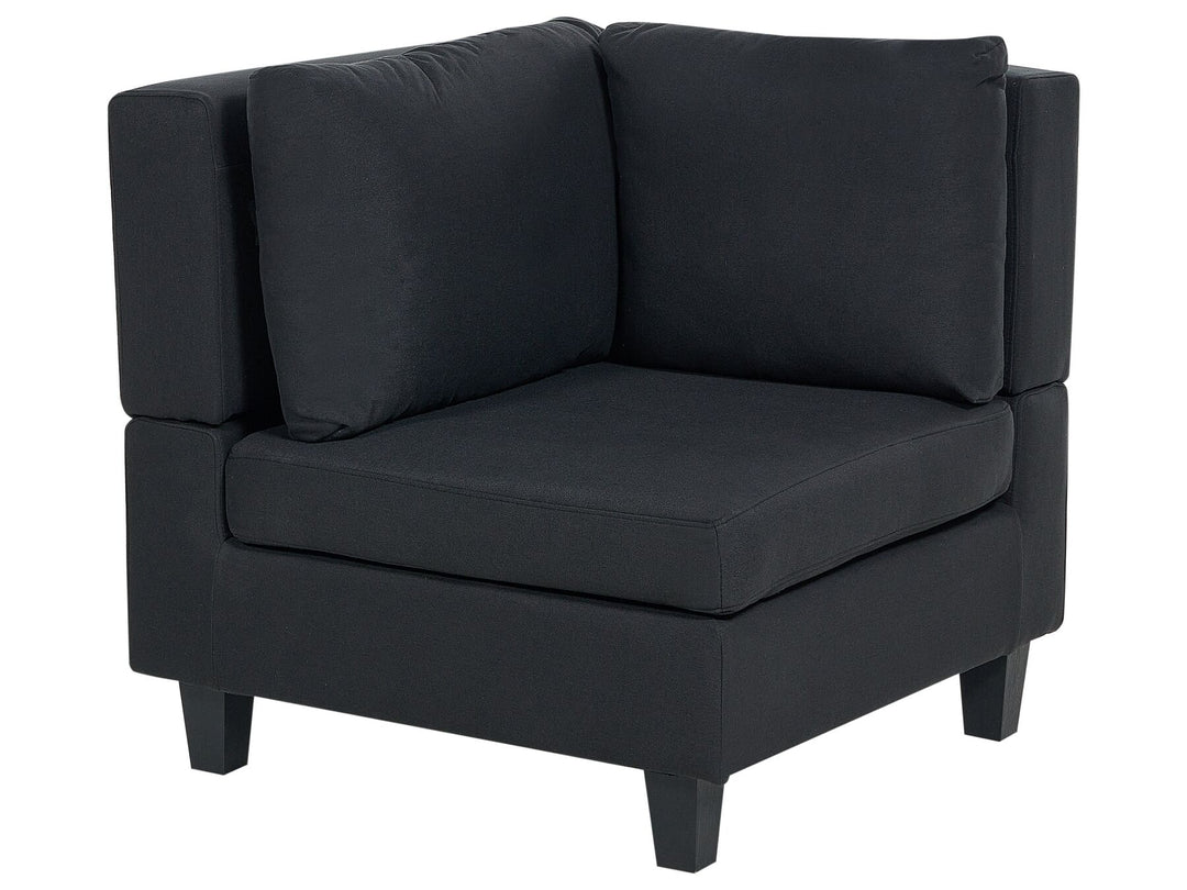 Unstad 4 Seater Left Hand Modular Fabric Corner Sofa Black