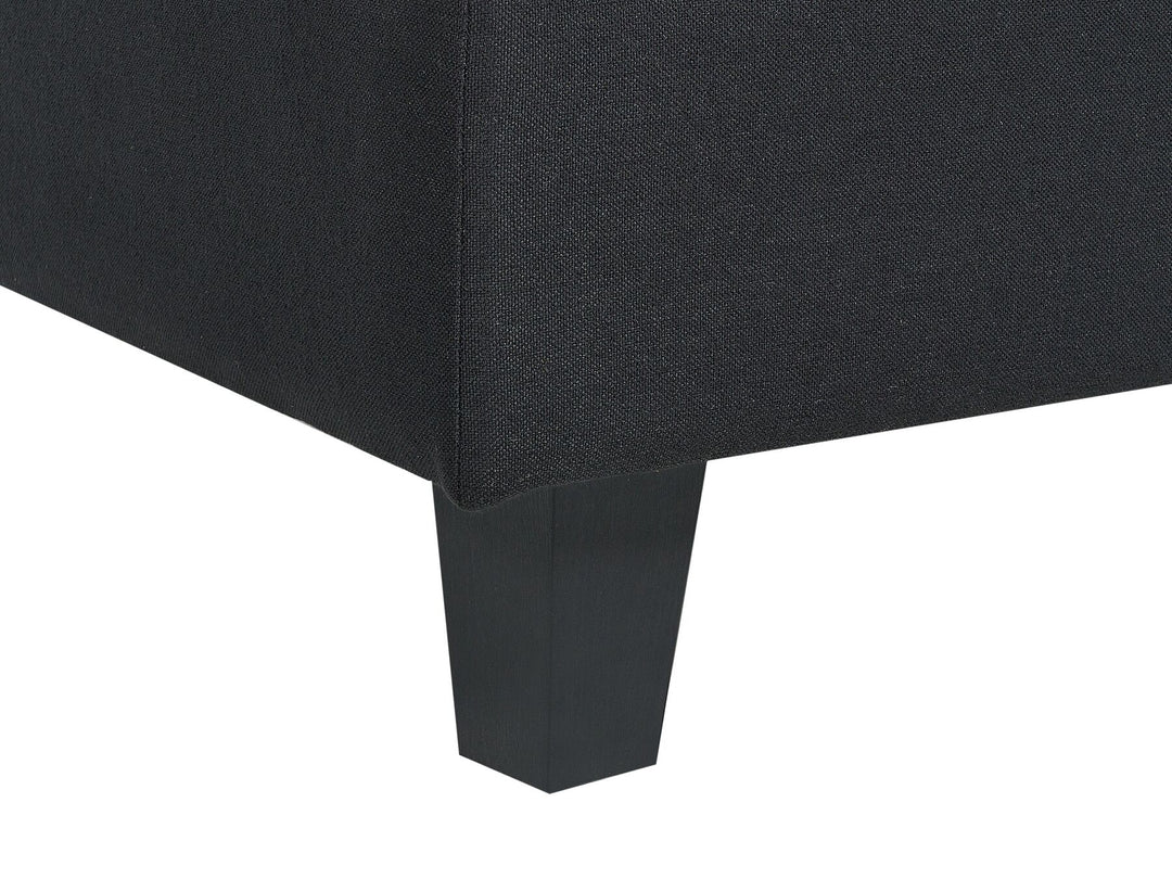 Unstad 4 Seater Left Hand Modular Fabric Corner Sofa Black