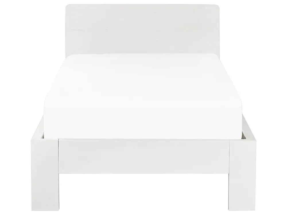 Bed Pine Wood 140 x 200 cm (EU Double) White Joe