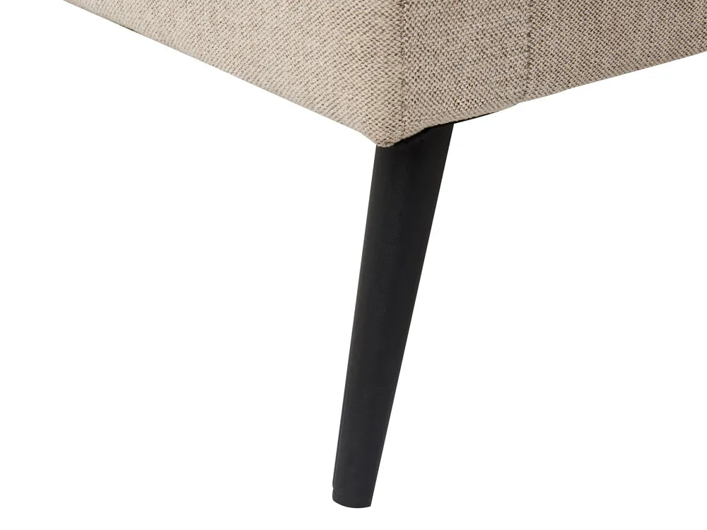 Right-Hand Chaise Lounge Fabric Beige Yvon