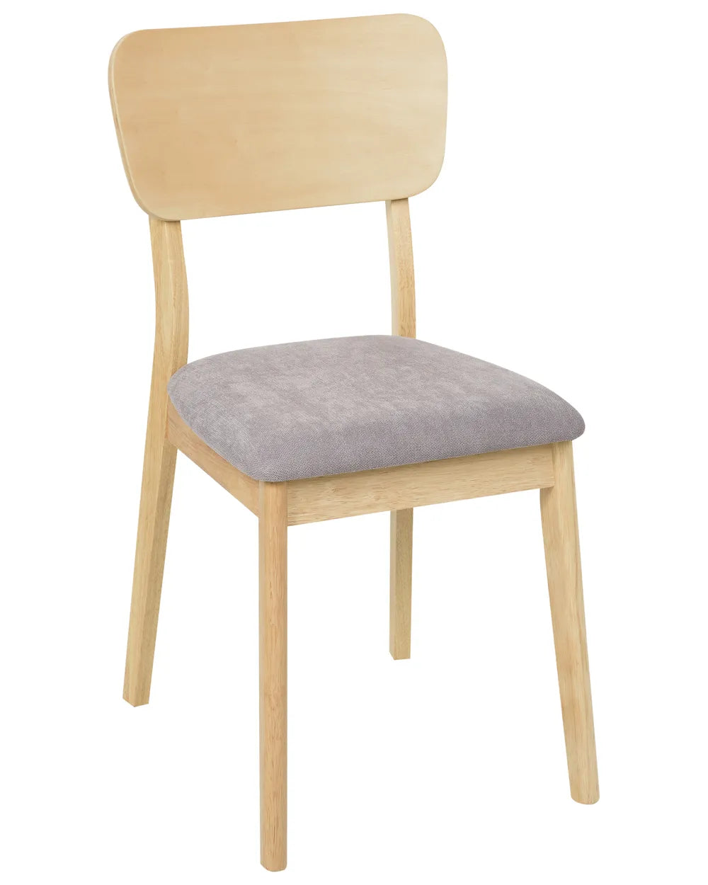 Set of 2 Dining Chairs Wood Light Brown/ Grey Chace